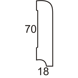 Cokół dąb CP70 R10 surowe